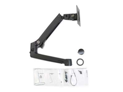 Ergotron LX Dual Stacking Arm, Extension and Collar Kit, Matte Black. Sort