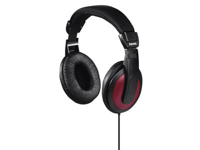 Hama Basic4Music Hovedtelefoner Ledningsført Headset Musik Sort, Rød