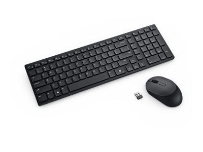 DELL KM555 tastatur Mus inkluderet Universel RF trådløs + Bluetooth QWERTY Nordisk Sort