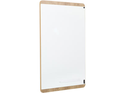 Whiteboard tavle, Lakeret stål - Melamin, 115x75 cm, Magnetisk, Naga Rocada Natural