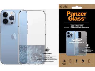 Cover, iPhone 13 Pro, Case, Transparant, PanzerGlass Antibacterial - ClearCase 