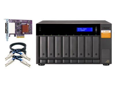 QNAP TL-D800S drevkabinet HDD/SSD kabinet Sort, Grå 2.5/3.5"