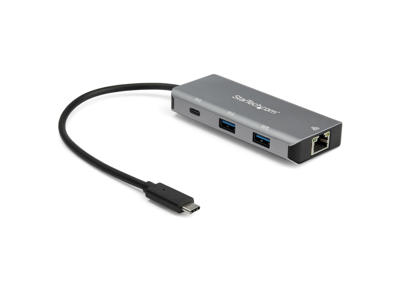 StarTech.com HB31C2A1CGB dockingstation USB 3.2 Gen 2 (3.1 Gen 2) Type-C Sort, Grå