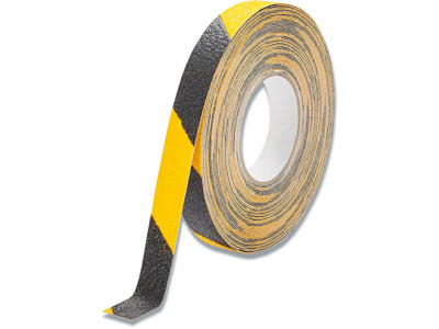 Tape - skridsikker, 25 mm, 15 m, Gul-sort, Durable DURALINE GRIP+ Color 