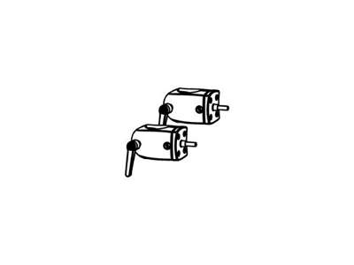 Ergotron DS100 Outboard Pole Clamps Sort Metal