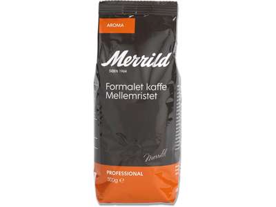 Kaffe, Filter formalet, Mellemristet, 500 g, 1 pose, Merrild Aroma 