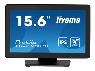 iiyama ProLite T1633MSC-B1 computerskærm 39,6 cm (15.6") 1920 x 1080 pixel Fuld HD LCD Berøringsskærm Sort