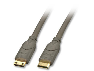 Lindy 0.5m HDMI CAT2 HDMI-kabel 0,5 m HDMI Type C (Mini) Sort