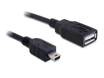 DeLOCK 82905 USB-kabel USB 2.0 0,5 m USB A Mini-USB B Sort