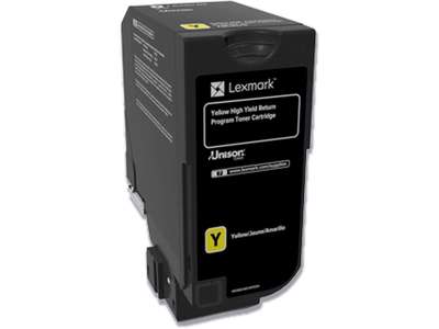 Toner, CS725, Yellow-gul, 12.000 sider, Lexmark 