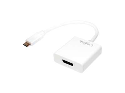 LogiLink 0.14m, USB-C 3.1/DisplayPort USB grafisk adapter Hvid