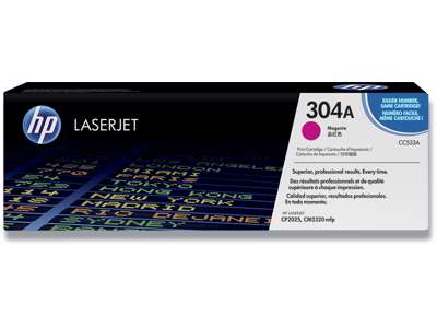 Toner, 304A, Magenta-rød, 2.800 sider, HP CC533A