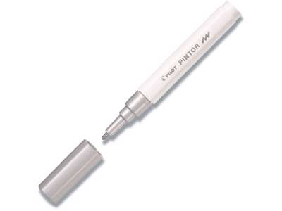 Hobby marker, Sølv, 1.0 mm, 1 stk, Pilot Pintor SW-PT-F-SI