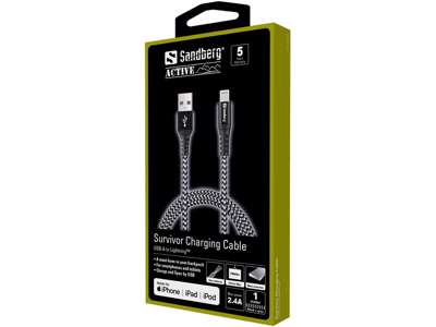 Sandberg Survivor Lightning Cable 1M