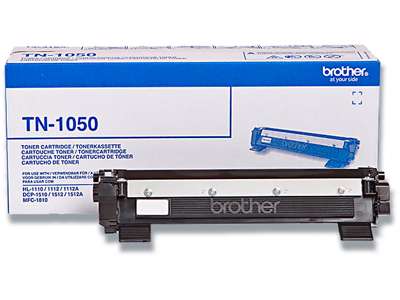 Toner, TN1050, Black-sort, 1.000 sider, Brother 