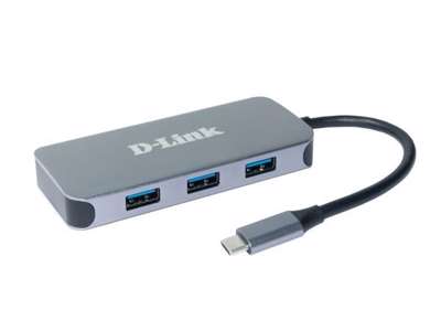 D-Link DUB-2335 dockingstation Ledningsført USB Type-C Grå