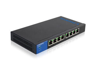 Linksys LGS108P-UK netværksswitch Ikke administreret Gigabit Ethernet (10/100/1000) Strøm over Ethernet (PoE) Sort