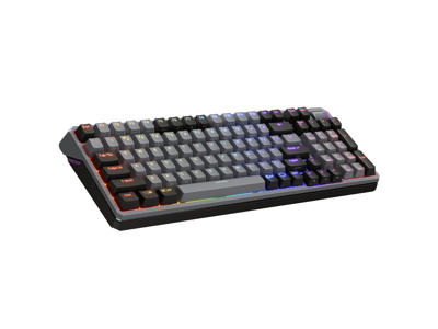 Cooler Master Peripherals MK770 tastatur Universel USB + RF Wireless + Bluetooth QWERTY Tysk Mørkegrå, Grå