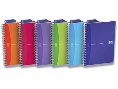 Notesblok, A5, Linjeret, Assorterede farver, Oxford My Colours Scribzee