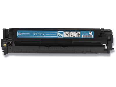 Toner, 128A, Cyan-blå, 1.300 sider, HP CE321A