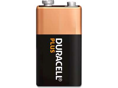 Batteri, 9 V, 2 stk, Duracell