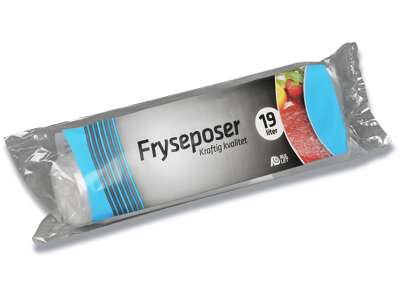 Fryseposer, 19 liter, 36 micron, 8 poser pr rulle, Rul-let 