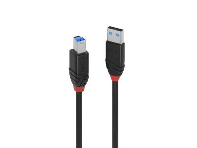 Lindy 43227 USB-kabel USB 3.2 Gen 1 (3.1 Gen 1) 10 m USB A USB B Sort