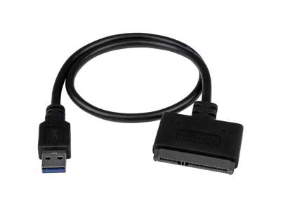 StarTech.com USB312SAT3CB kabel kønsskifter USB 3.1 A SATA 7+15 pin Sort