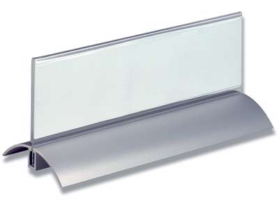 Skilteholder, 210x61 mm, 2 stk, Oval fod, Durable PRESENTER DE LUXE 