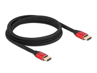 DeLOCK 85774 HDMI-kabel 2 m HDMI Type A (Standard) Sort, Rød