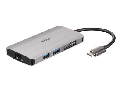 D-Link DUB-M810 dockingstation Ledningsført USB 3.2 Gen 1 (3.1 Gen 1) Type-C Sølv