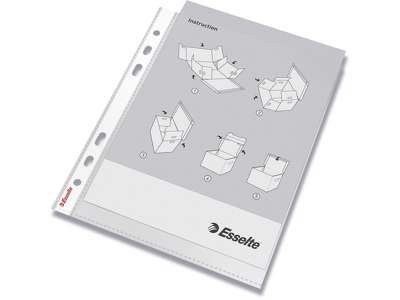 Plastlomme, A5, Åben top, 0.085 mm, 10 stk, Esselte 