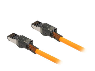 DeLOCK 80403 netværkskabel Orange 0,5 m Cat6a S/FTP (S-STP)