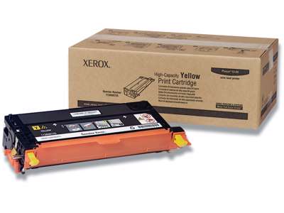 Toner, 6180, Yellow-gul, 6.000 sider, Xerox Phaser 113R00725