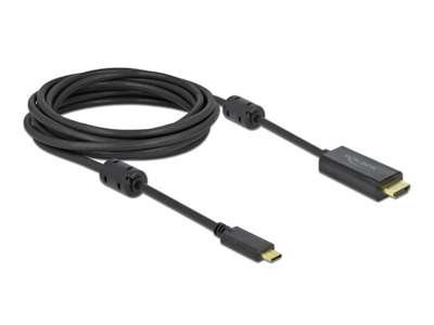 DeLOCK 85972 videokabel adapter 5 m USB Type-C HDMI Sort