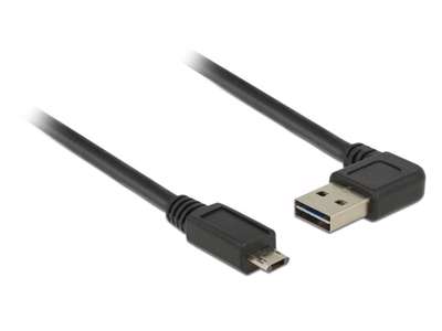 DeLOCK 0.5m, USB2.0-A/USB2.0 Micro-B USB-kabel 0,5 m USB A Micro-USB B Sort