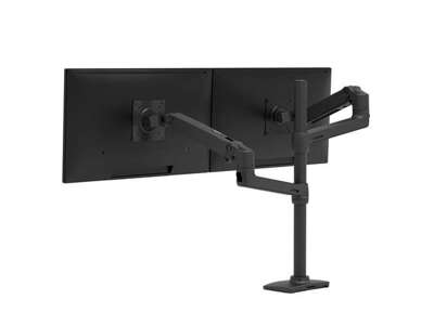 Ergotron LX Series LX Dual Stacking Arm, Tall Pole, Matte Black skærmbeslag og -stativer 101,6 cm (40") Skrivebord Sort