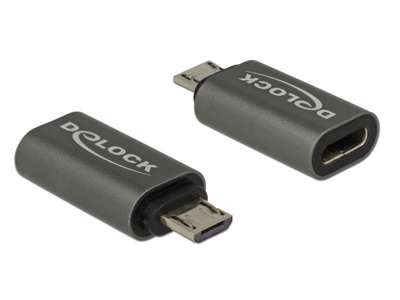 DeLOCK 65927 kabel kønsskifter USB 2.0 Micro-B USB Type-C Anthracit