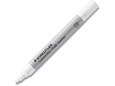 Kalk marker, 2.4 mm, Hvid, 1 stk, Staedtler Lumocolor Chalk 344