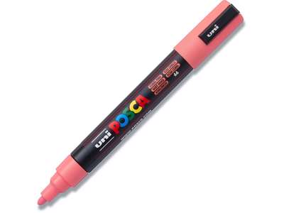 Paint marker, 1.8-2.5 mm, Koral pink, Rund spids, uni Posca PC-5M