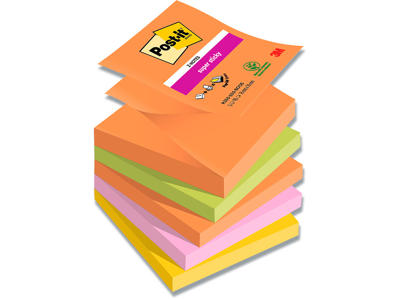 Memonotes, 76x76 mm, Assorteret Boost, 5 blokke, Post-it Super Sticky Z-notes