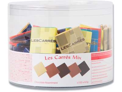 Chokolade Les Carees Mix 2x675g 2x150 stk/pak