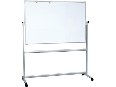 Whiteboard tavle, Lakeret, 120x90 cm, Magnetisk, Naga Mobil Sving Dobbelt Mobile 360°