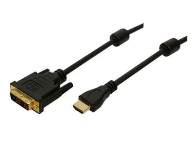 LogiLink 2m HDMI/DVI-D Sort