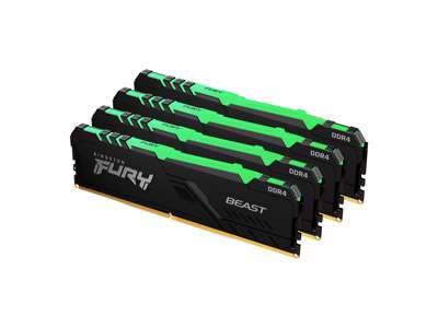 Kingston Technology FURY Beast RGB hukommelsesmodul 64 GB 4 x 16 GB DDR4 3000 MHz