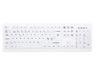 CHERRY AK-C8100F-FU1-W/NOR tastatur Kontor RF trådløst QWERTY Norsk Hvid