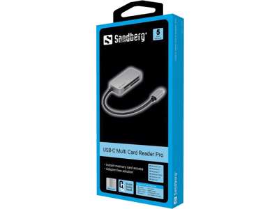 Sandberg 136-38 kortlæser USB 3.2 Gen 1 (3.1 Gen 1) Type-C Sort