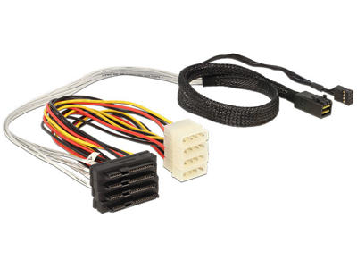 DeLOCK 83390 Serial Attached SCSI (SAS)-kabel 0,5 m Flerfarvet