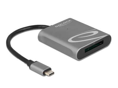 DeLOCK 91741 kortlæser USB 3.2 Gen 1 (3.1 Gen 1) Type-C Sort, Grå