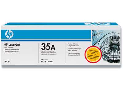 Toner, 35A, Black-sort, 1.500 sider, HP CB435A